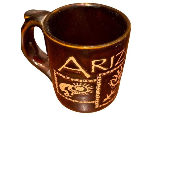 Vintage Arizona Ceramic Souvenir Mug With Native American Design - Picture 1 of 6